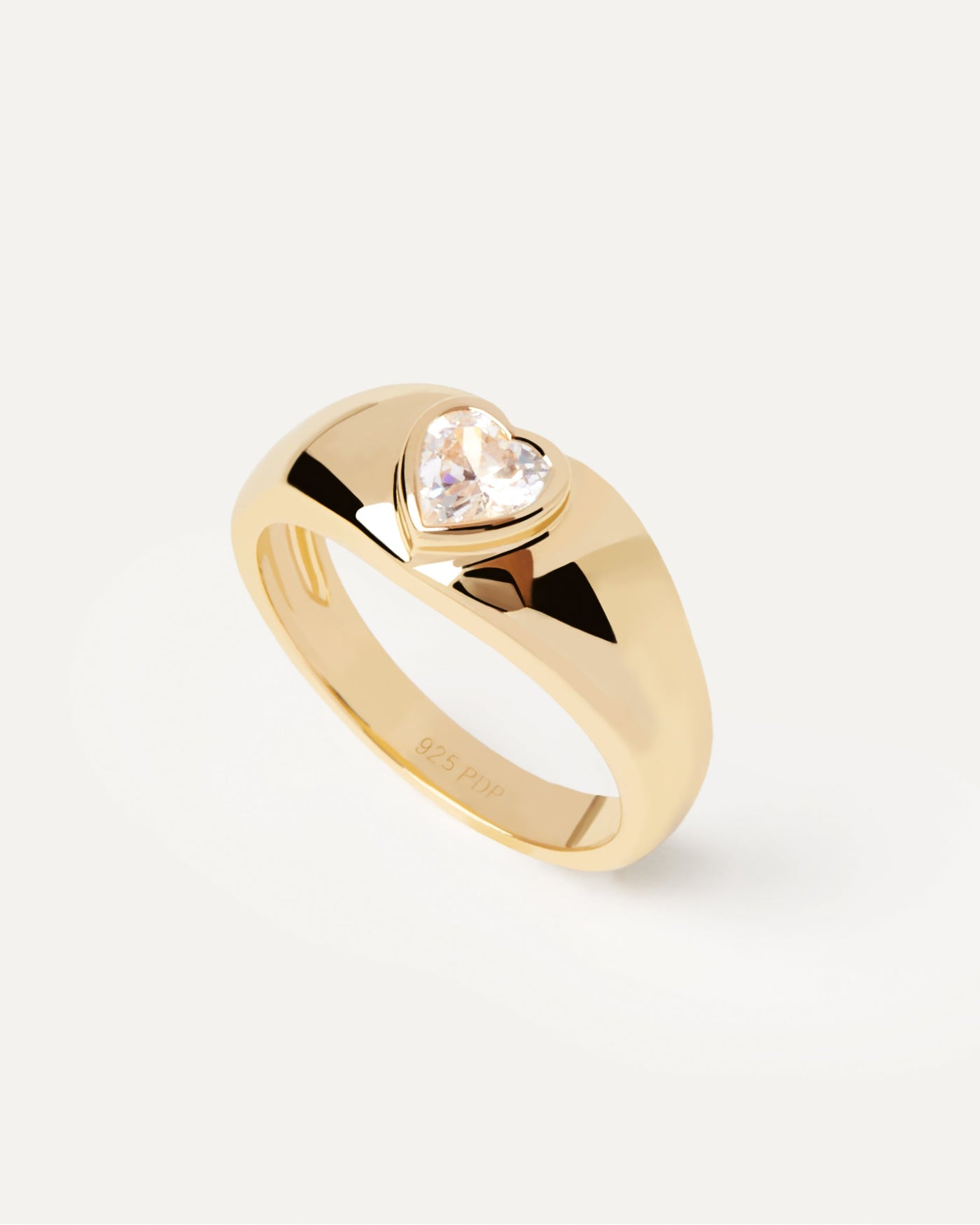 Bright Heart Ring - 
  
    Sterling Silber / 18K Goldplattierung
  
