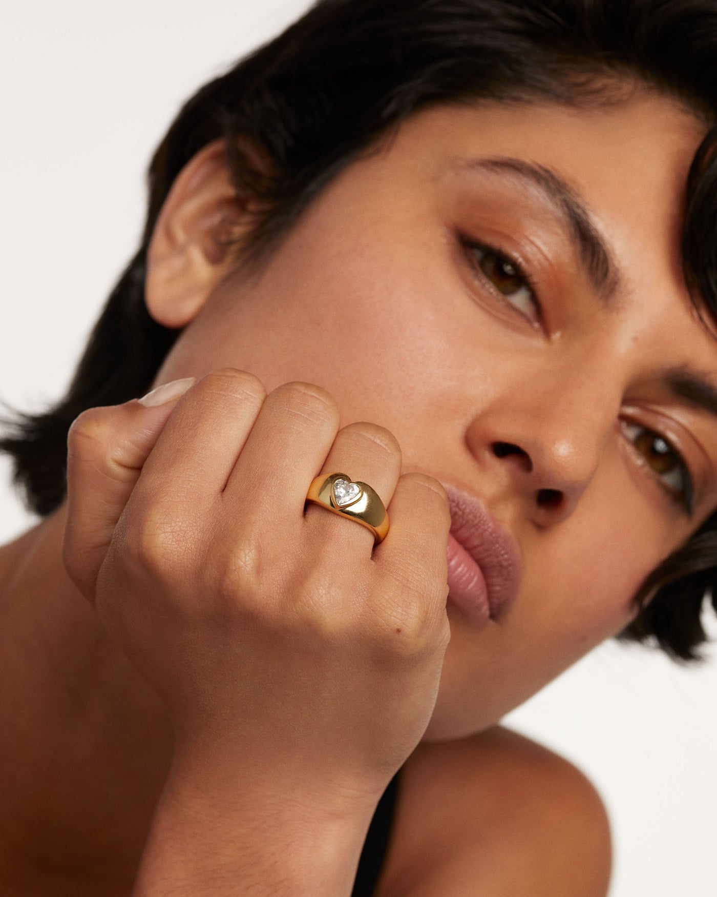 Anillo Bright Heart - 
  
    Plata de Ley / Baño de Oro 18K
  
