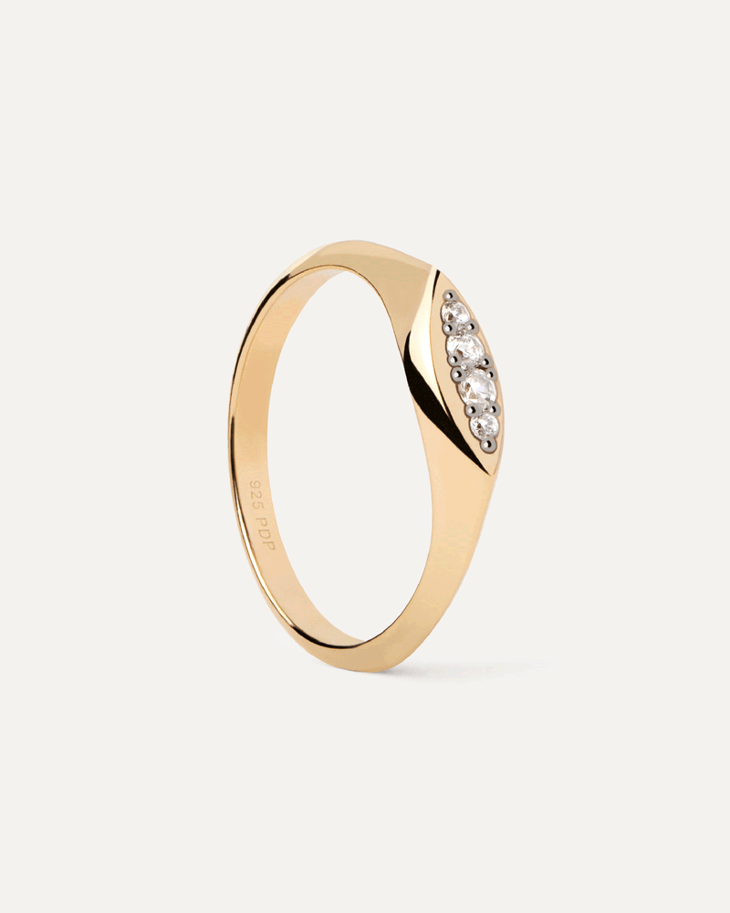 Gala Stamp Ring - 
  
    Sterling Silver / 18K Gold plating
  

