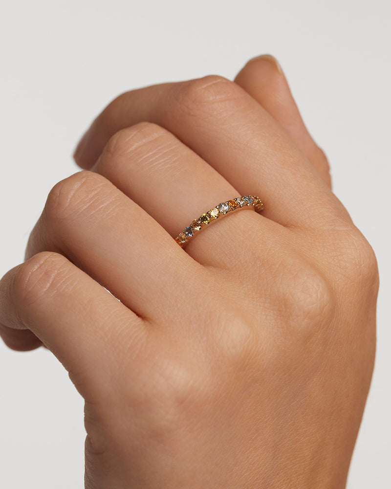 Rainbow ring - 
  
    Sterling Silver / 18K Gold plating
  
