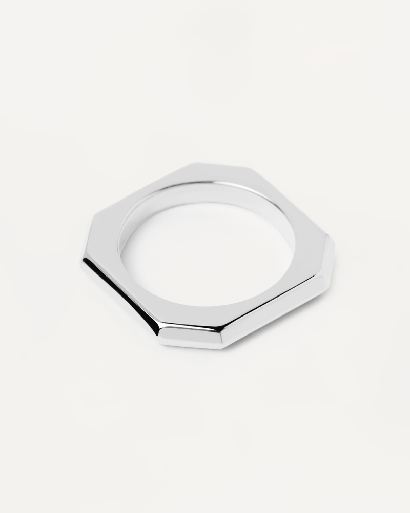 Signature Link Silver Ring - 
  
    Brass / Rhodium silver plating
  
