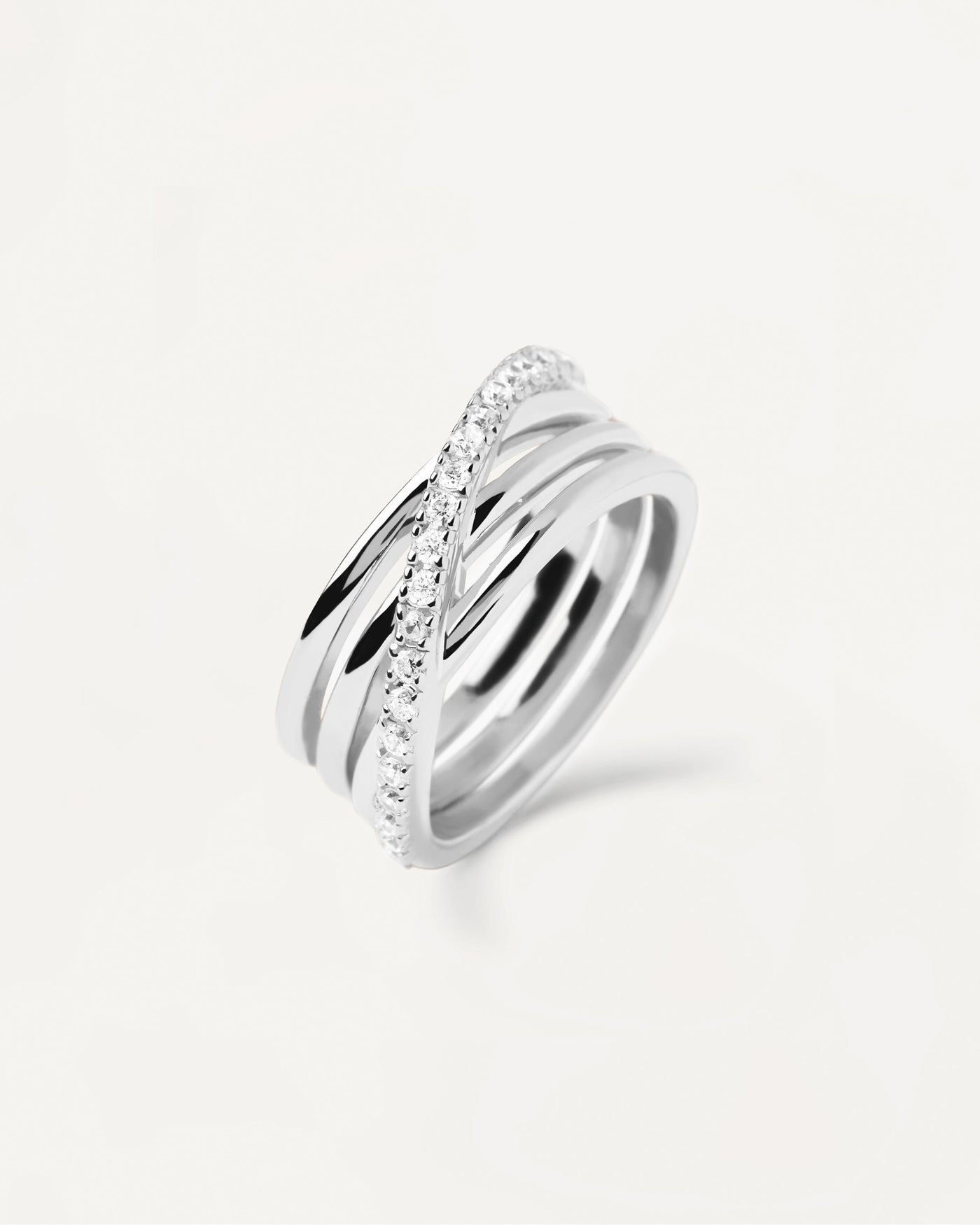 2023 Selection | Cruise Silver Ring. Sterling silver ring with 4 bars and white zirconia. Get the latest arrival from PDPAOLA. Place your order safely and get this Best Seller. Free Shipping.