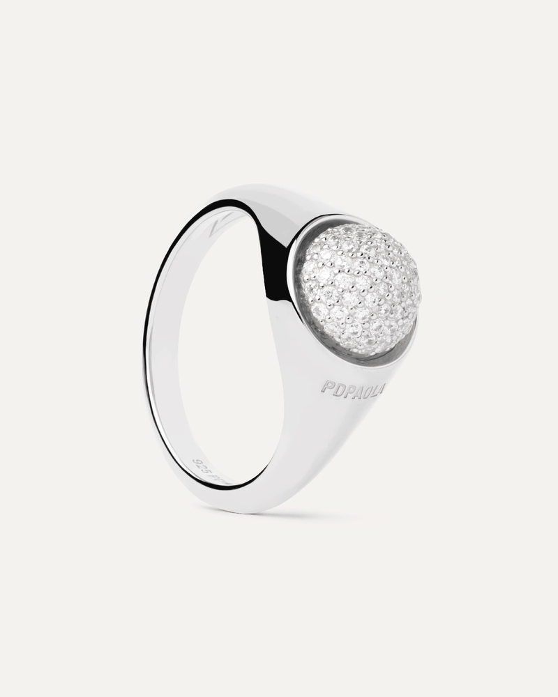 Anello in Argento Pavé Moon - 
  
    Argento sterling
  
