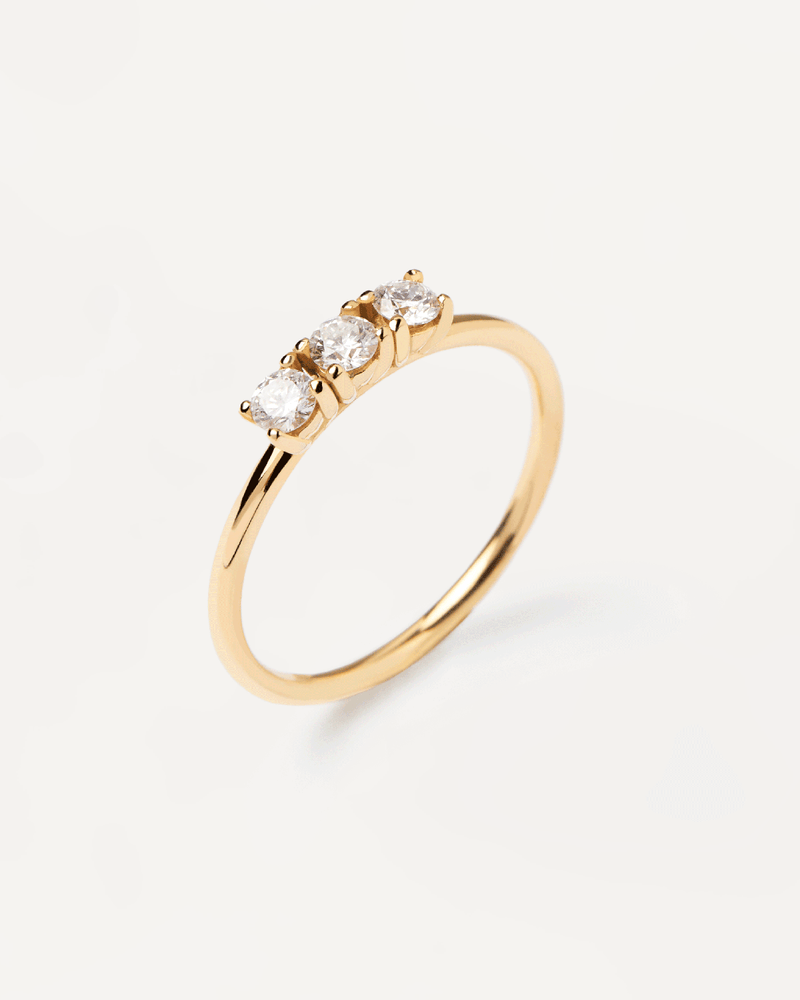 Diamonds and gold Trio Ring - 
  
    18K Gold
  
