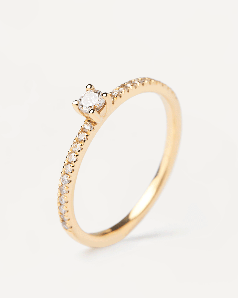 Diamonds and gold Solstice Ring - 
  
    18K Gold
  
