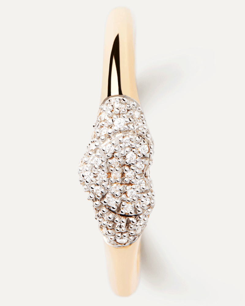 Anillo Sello de Diamantes y Oro Super Heart - 
  
    Oro 18K
  

