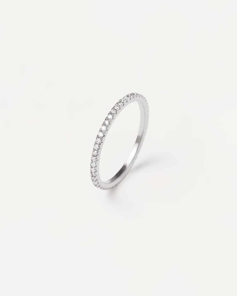 Bague en Diamants et en Or Blanc eternity Mini - 
  
    Or blanc 18 carats / Placage Argent Rhodié
  
