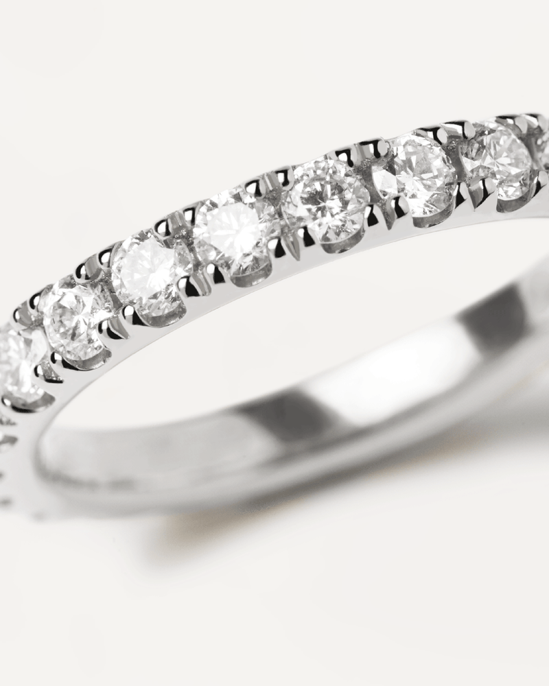 Diamonds and White Gold Eternity Supreme Ring - 
  
    18K White gold / Rhodium silver plating
  
