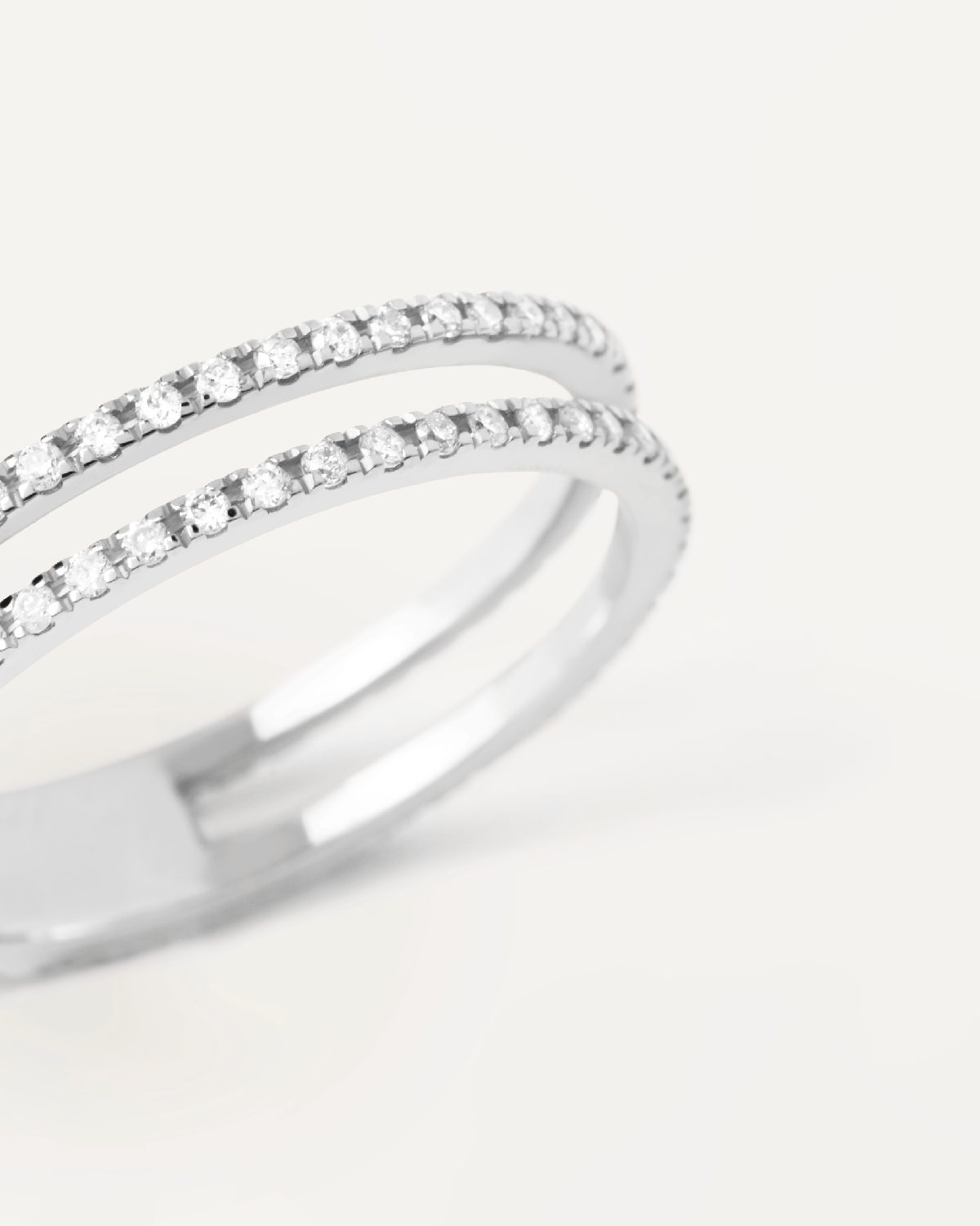 Diamonds And White Gold Eternity Dual Ring