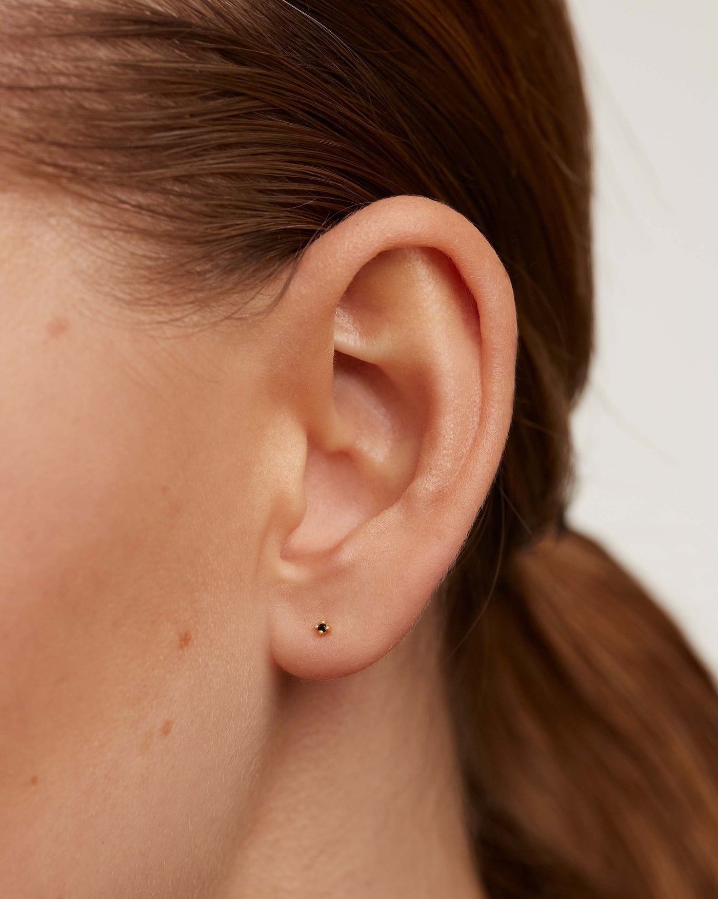 Black Essentia Earrings 
  
    Sterling Silver / 18K Gold plating
  
