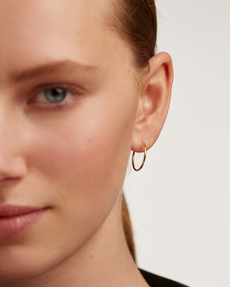 Boucles d'Oreilles Medium Gold - 
  
    Argent massif / Placage Or 18 Ct
  
