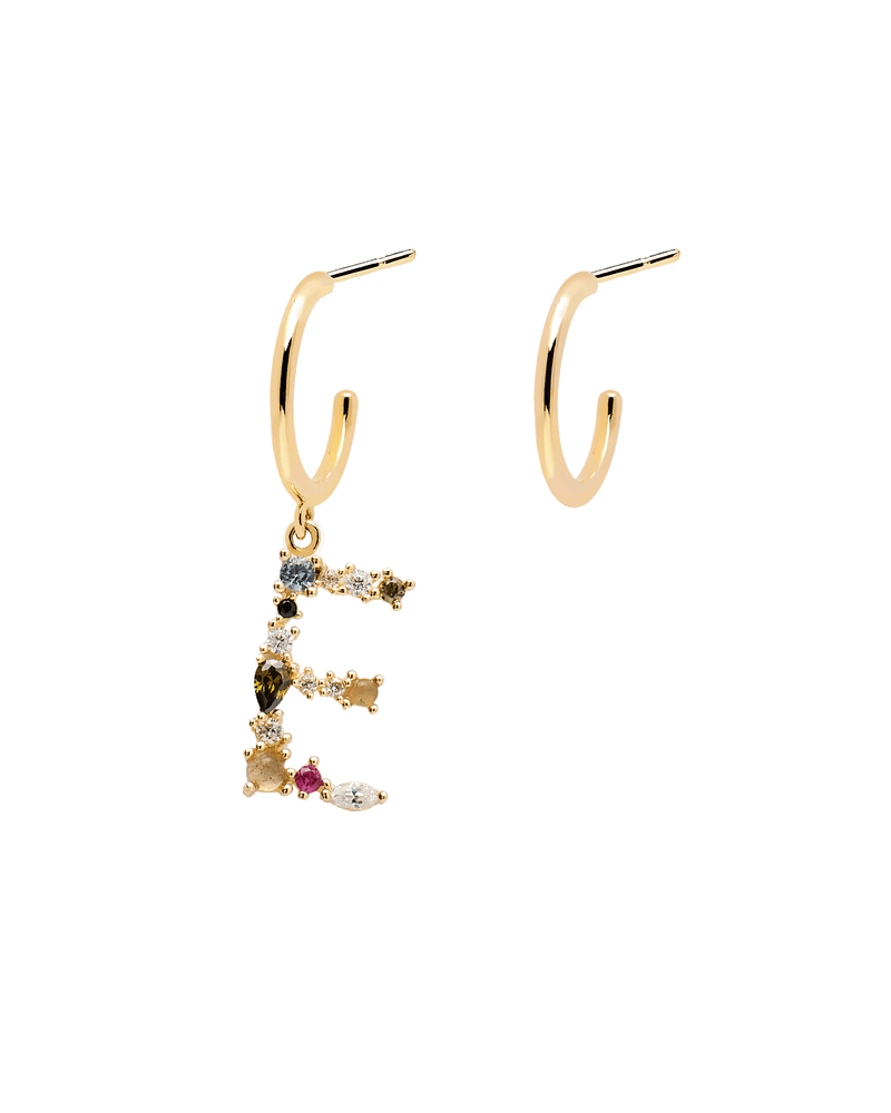 Letter E Earrings 2019 - 
  
    Sterling Silver / 18K Gold plating
  
