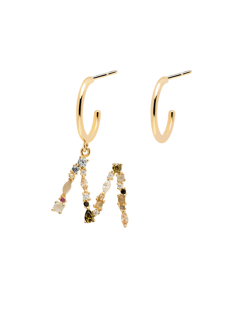 Letter M Earrings 2019 - 
  
    Sterling Silver / 18K Gold plating
  
