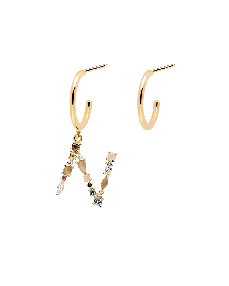 Letter N Earrings 2019 - 
  
    Sterling Silver / 18K Gold plating
  
