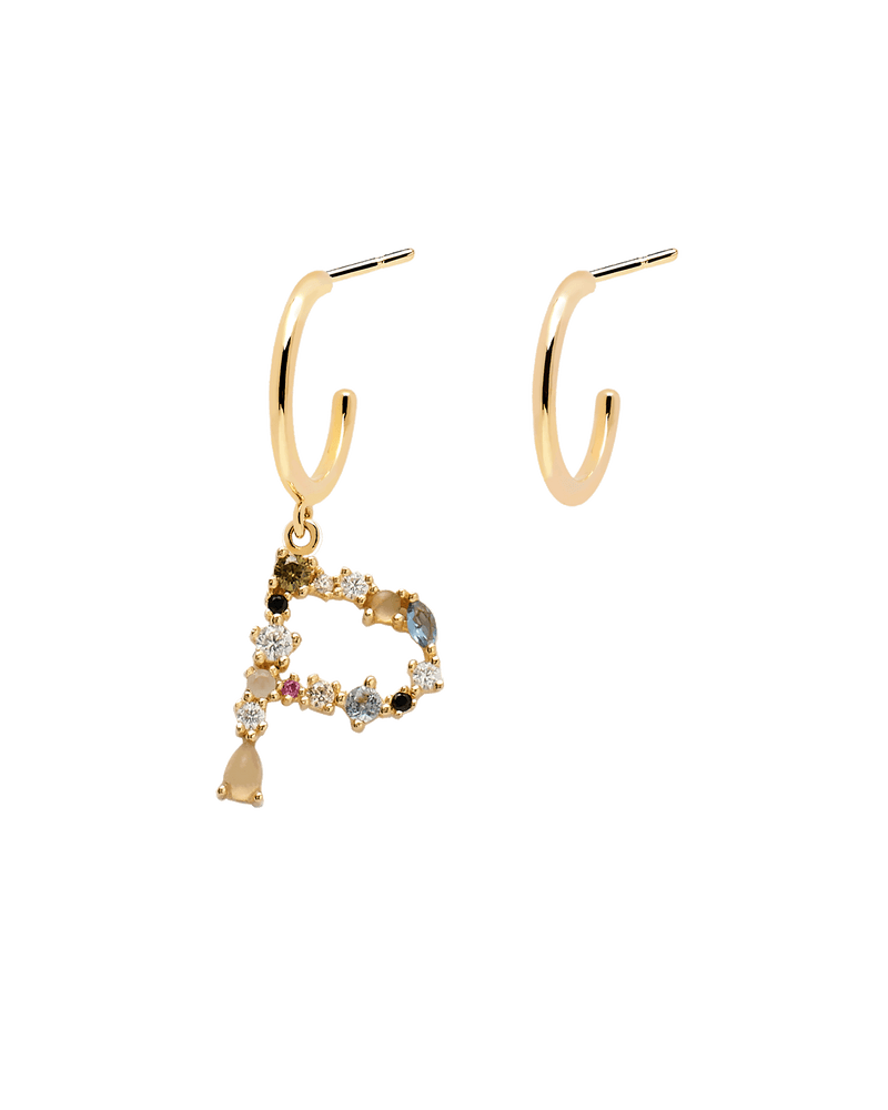 Letter P Earrings 2019 - 
  
    Sterling Silver / 18K Gold plating
  
