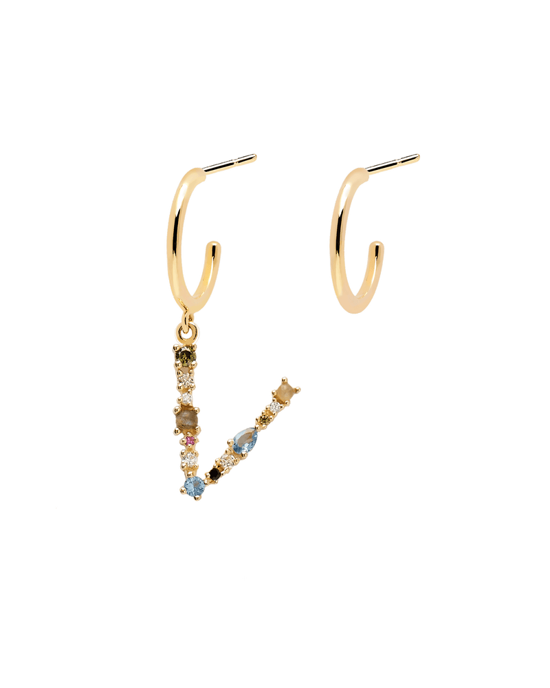 Letter V Earrings 2019 - 
  
    Sterling Silver / 18K Gold plating
  

