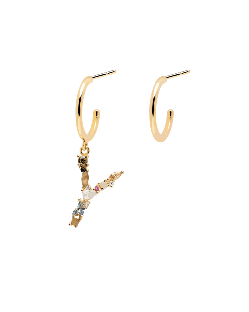 Letter Y Earrings 2019 - 
  
    Sterling Silver / 18K Gold plating
  
