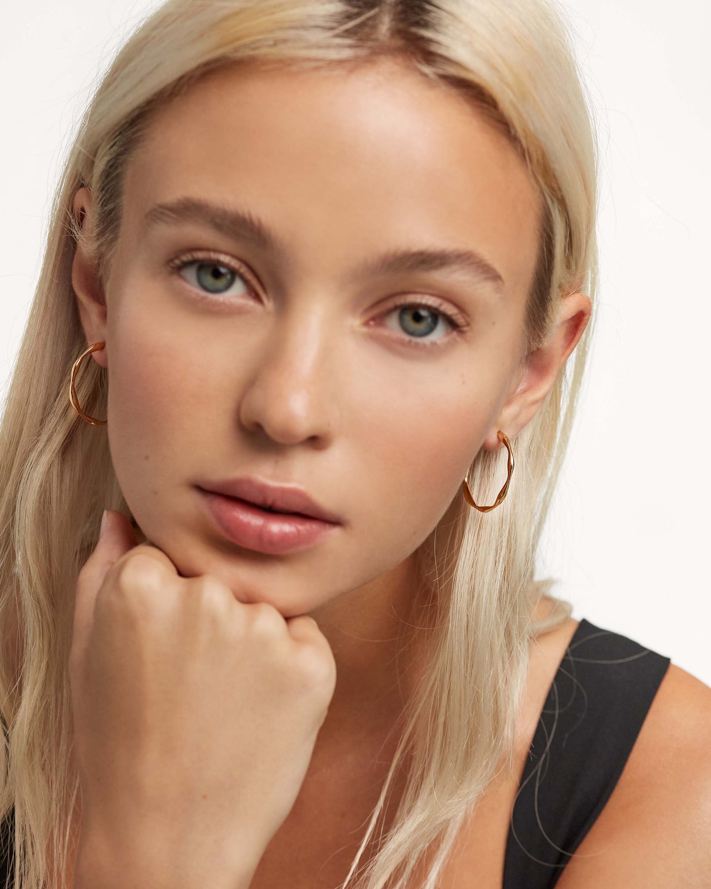Long Natural shape earrings