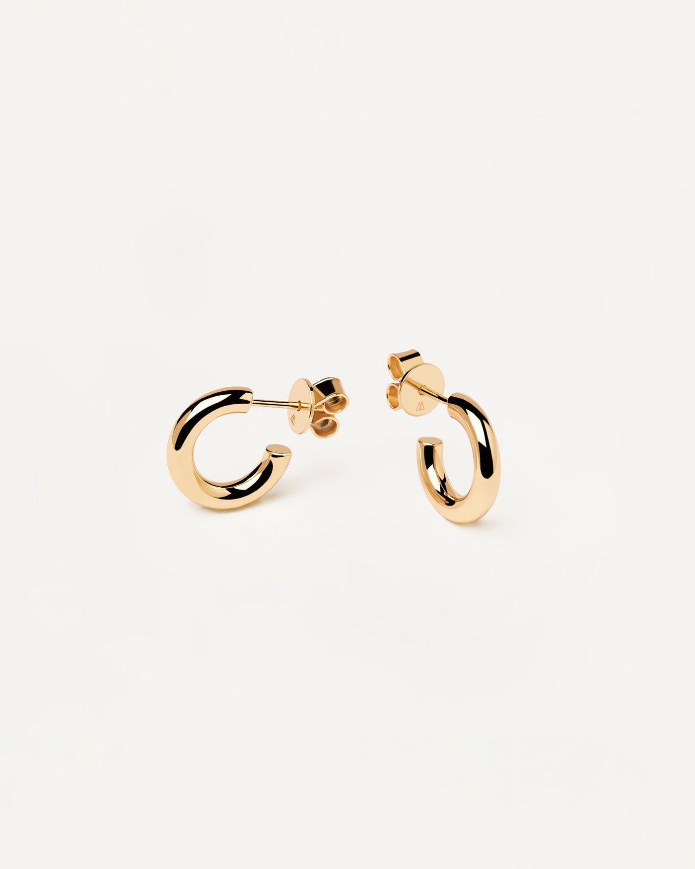 2023 Selection | Mini Cloud Earrings. Huggie c-hoop earrings in 18k gold plated sterling silver  with a butterfly push-back. Get the latest arrival from PDPAOLA. Place your order safely and get this Best Seller. Free Shipping.