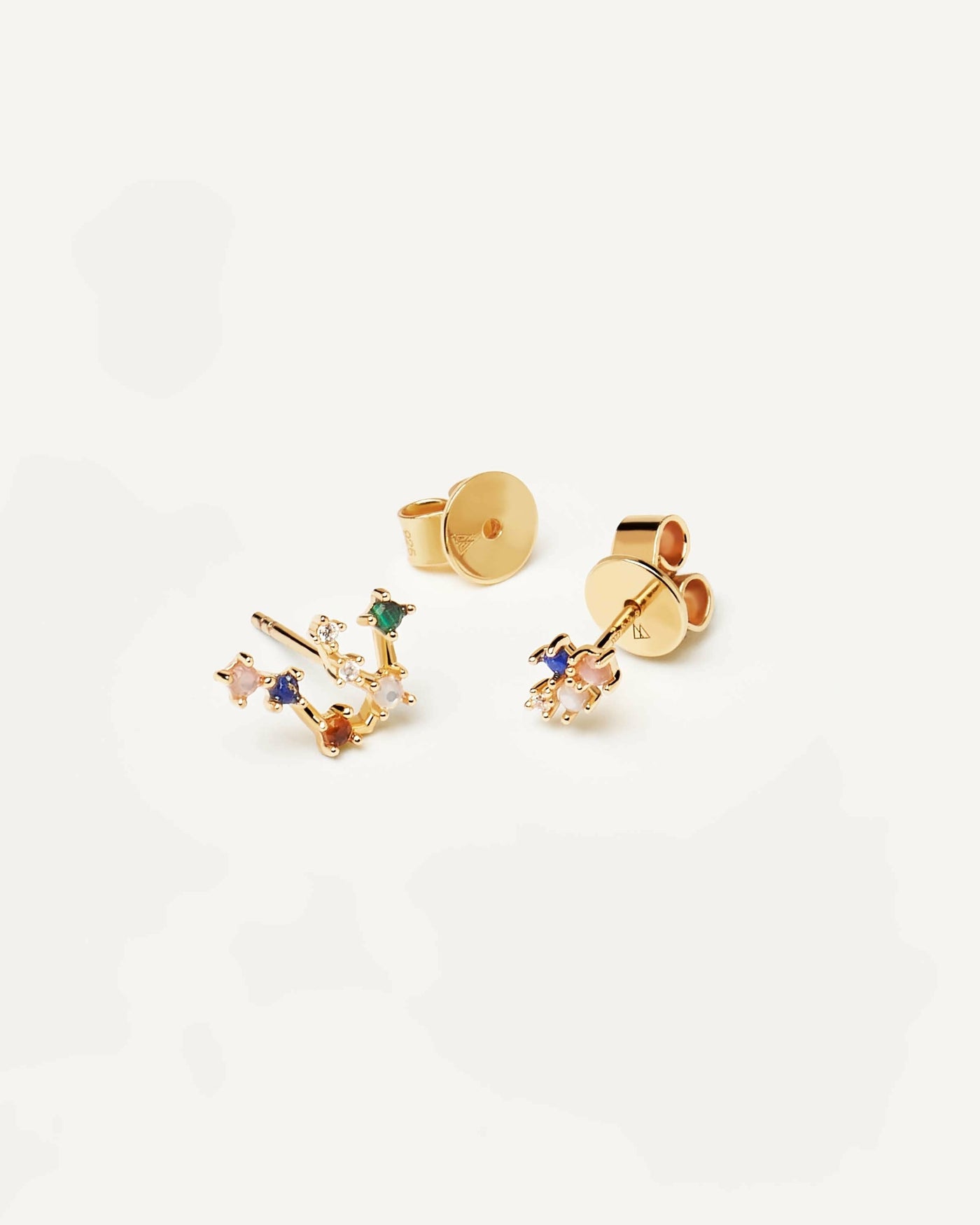Boucles d’oreilles Verseau - 
  
    Argent massif / Placage Or 18 Ct
  
