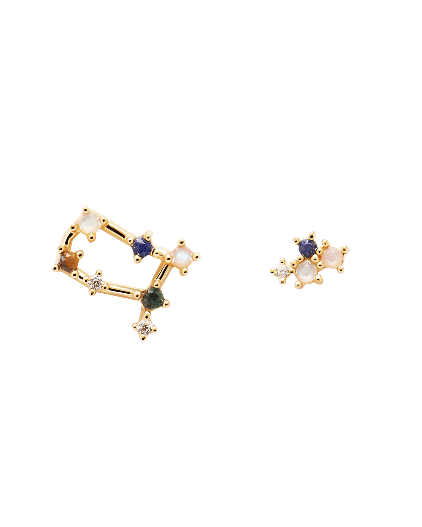 Crystal and zirconia Lapislazuli earrings