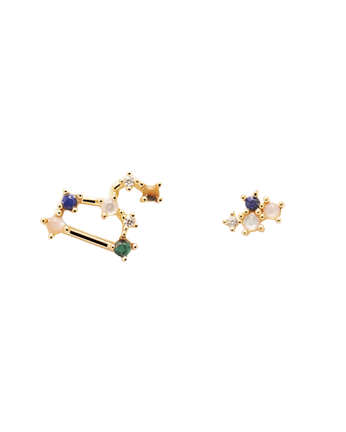 Crystal and zirconia Lapislazuli earrings