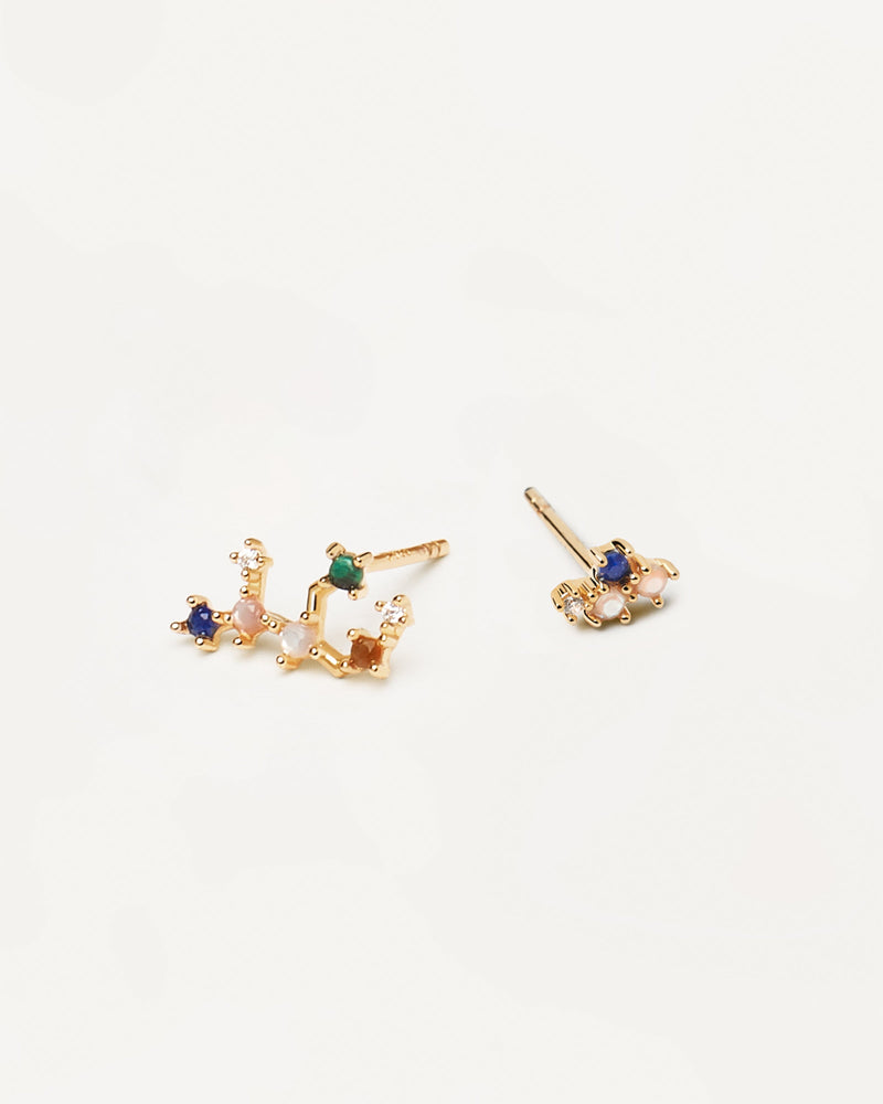 Boucles d’oreilles Vierge - 
  
    Argent massif / Placage Or 18 Ct
  
