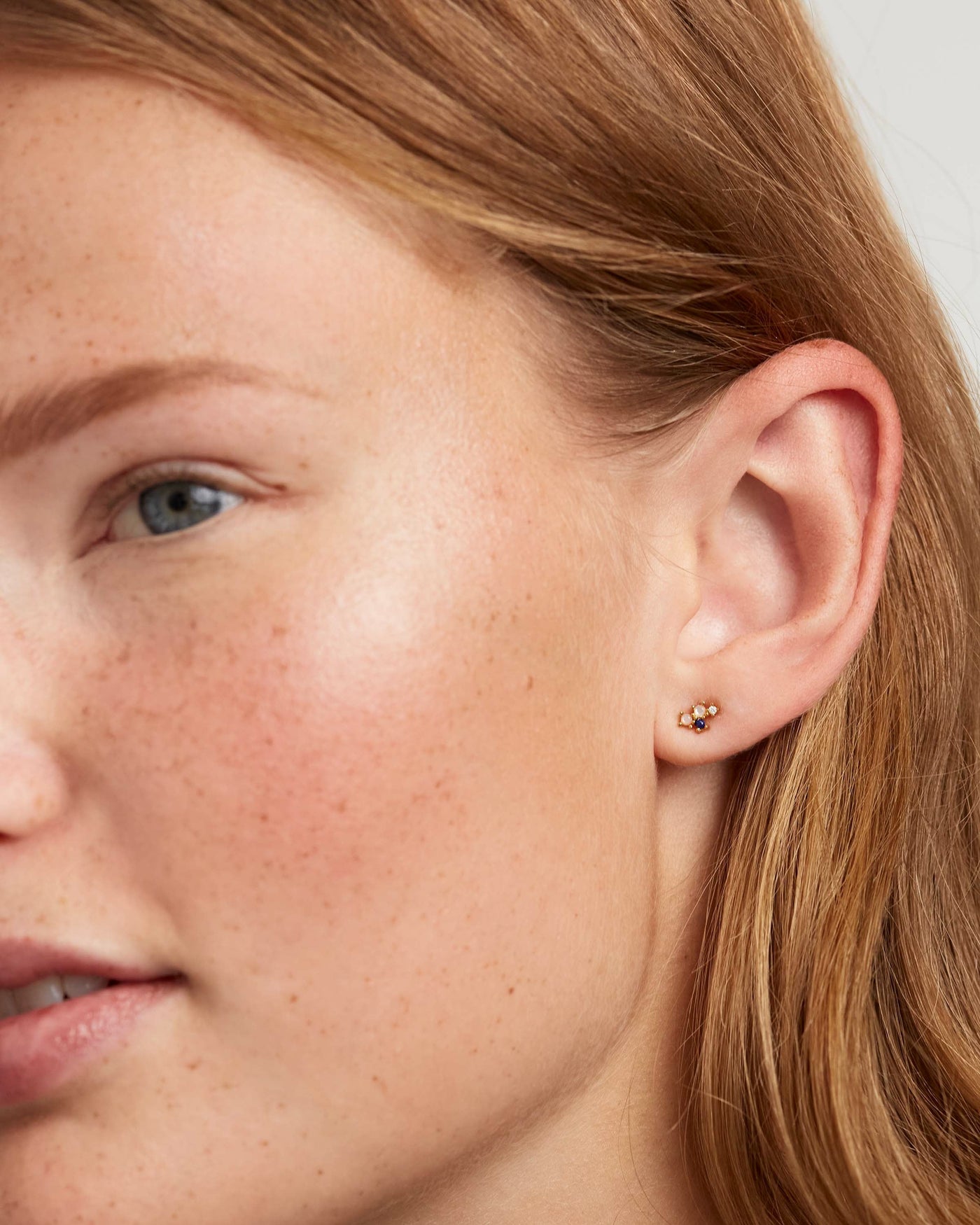 Crystal and zirconia Lapislazuli earrings