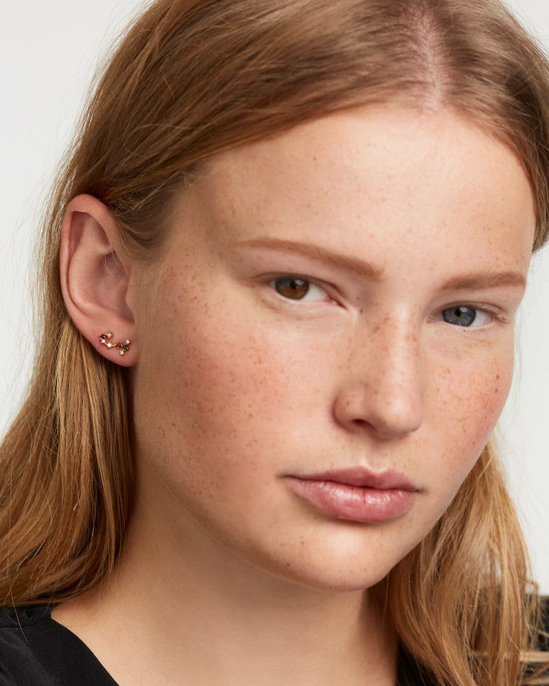 Boucles d’oreilles Scorpion - 
  
    Argent massif / Placage Or 18 Ct
  
