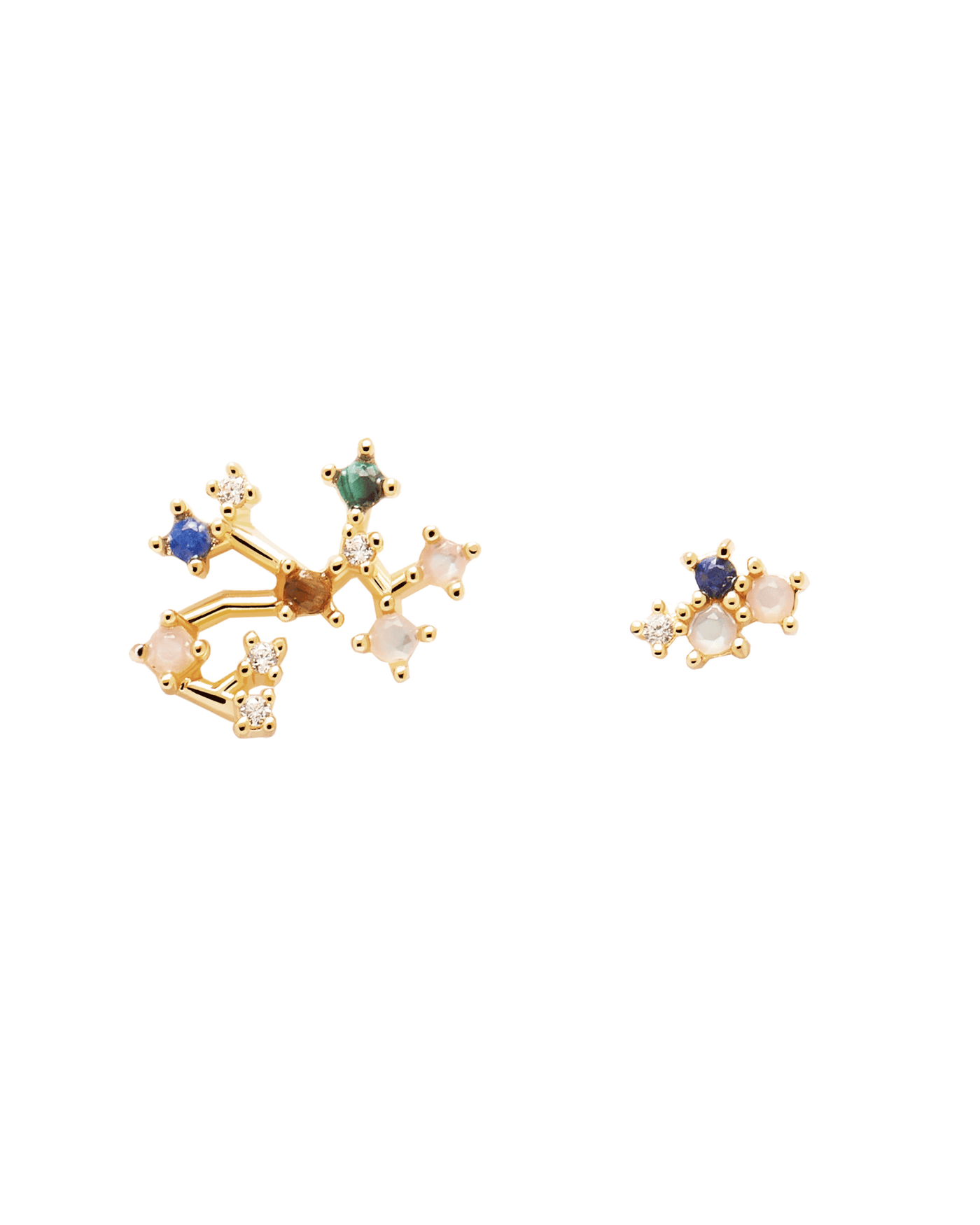 Crystal and zirconia Lapislazuli earrings