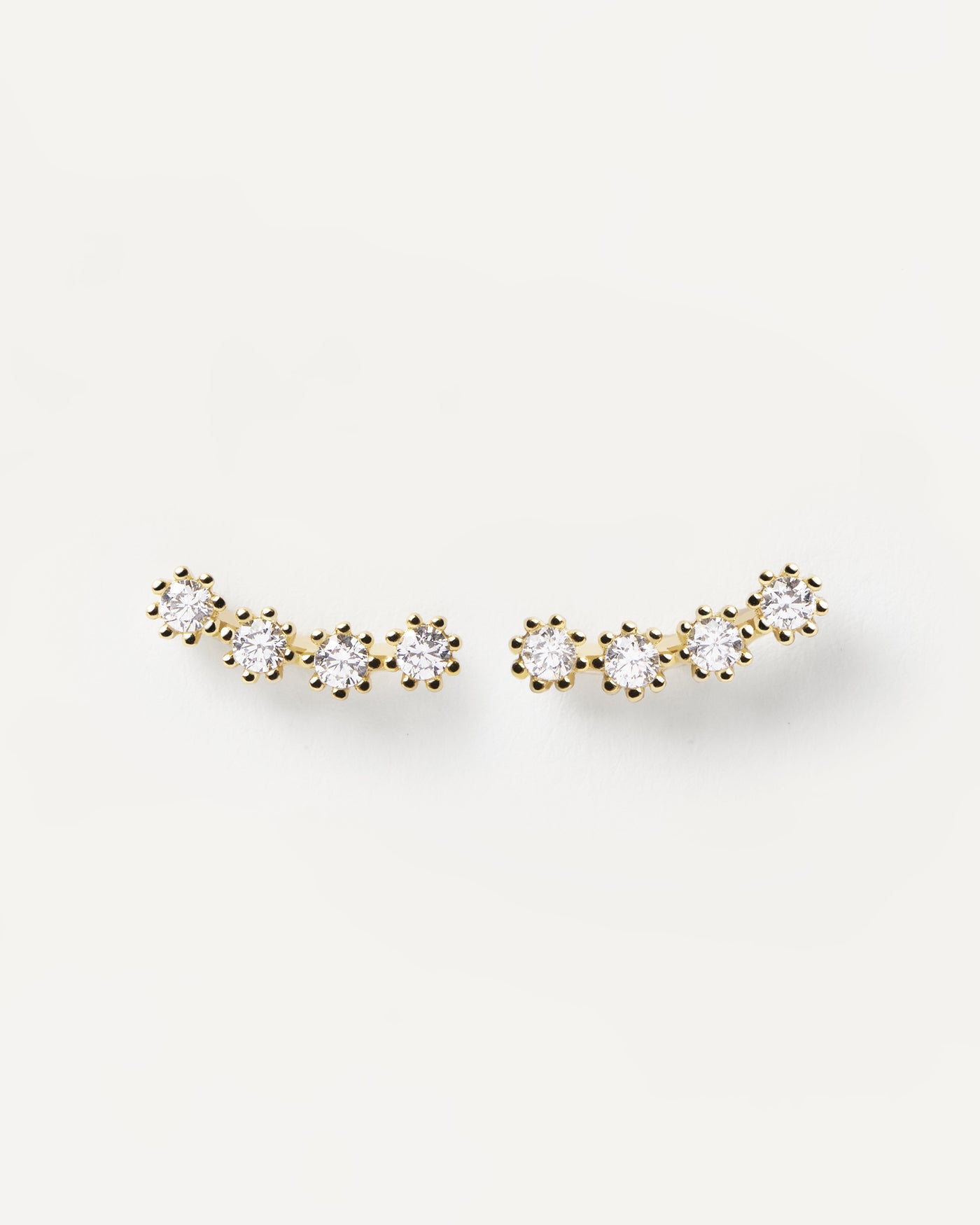 White Tide Goldohrringe - 
  
    Sterling Silber / 18K Goldplattierung
  

