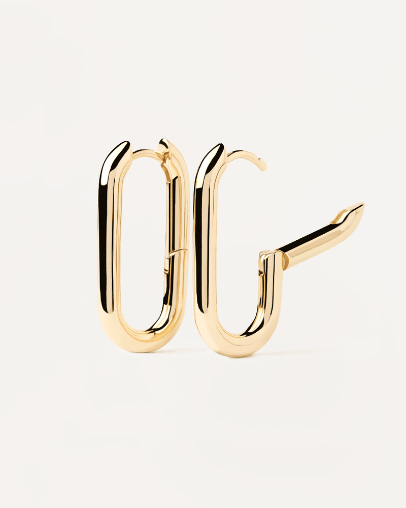 Beat Hoop Earrings - 
  
    Brass / 18K Gold plating
  
