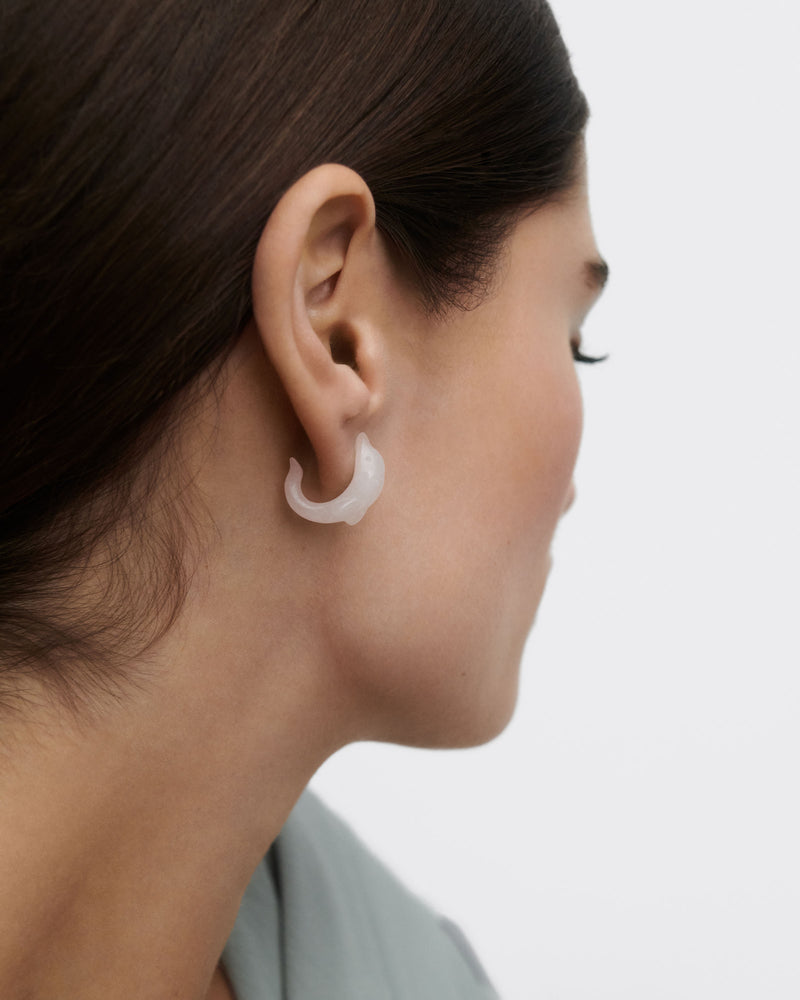 Quartz Dolphin ear piercing - 
  
    Sterling Silver / 18K Gold plating
  
