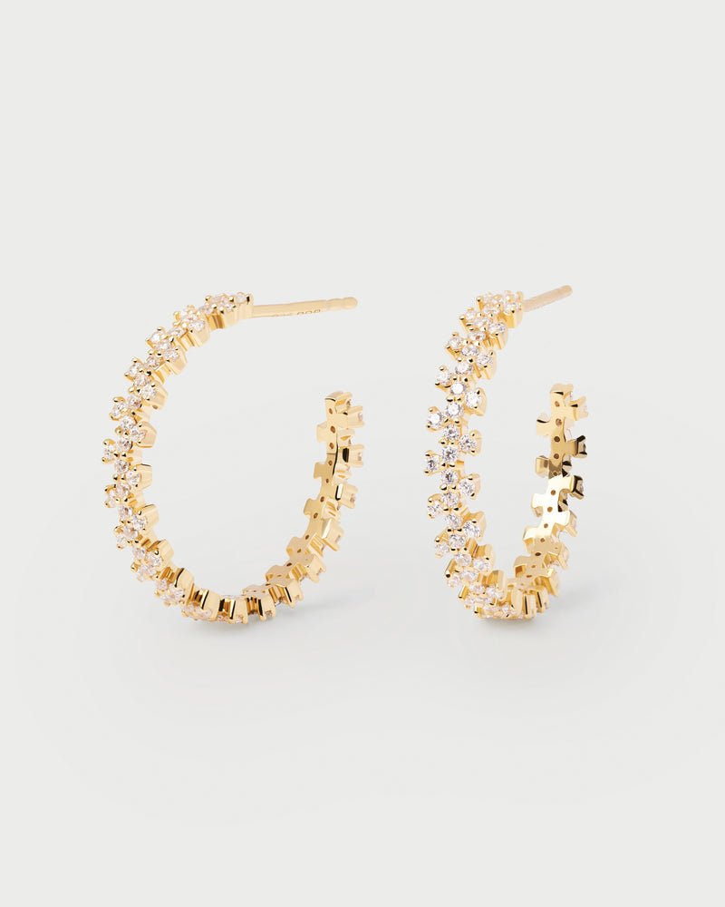 Crown Earrings - 
  
    Sterling Silver / 18K Gold plating
  
