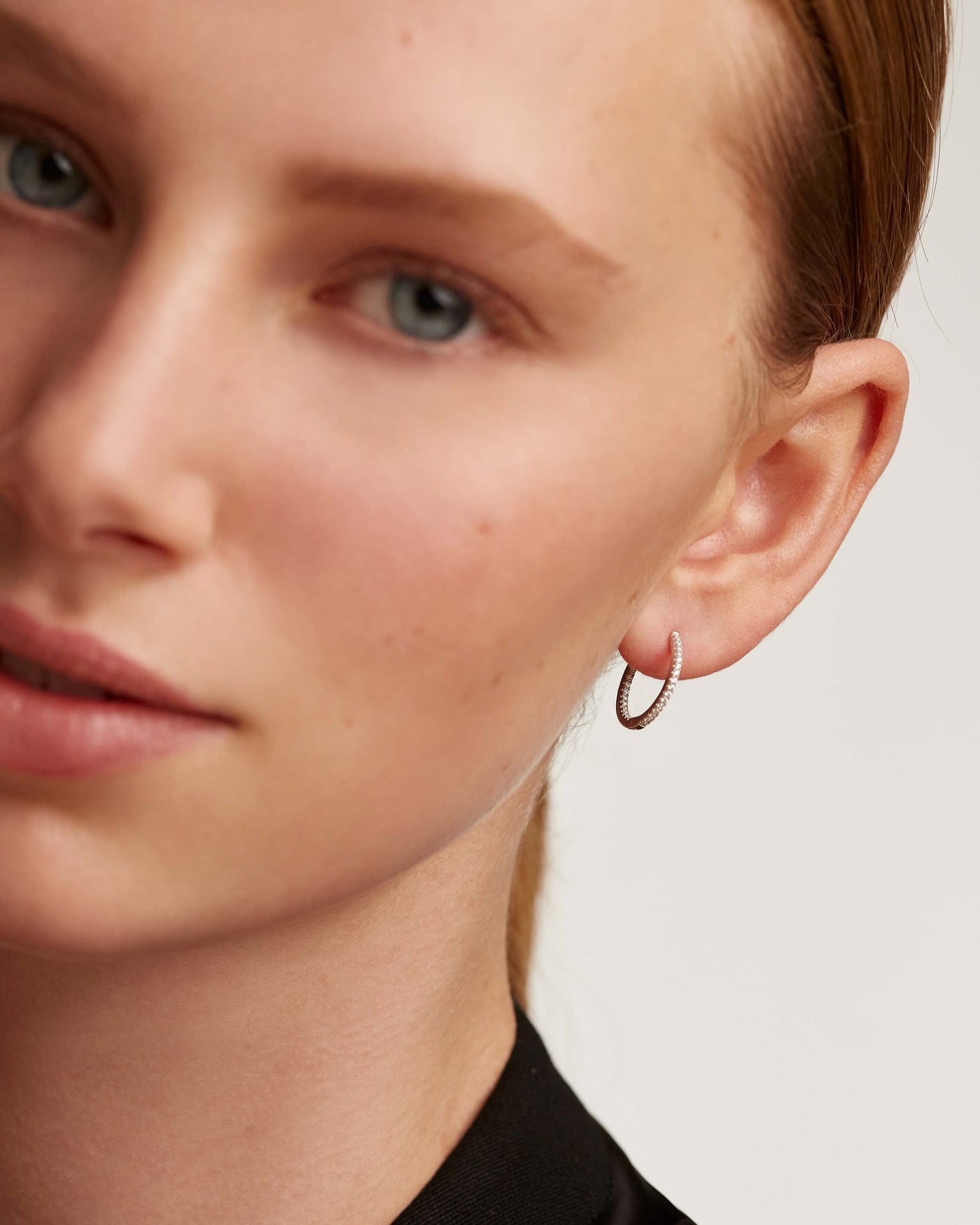 Medium hoop cheap earrings silver