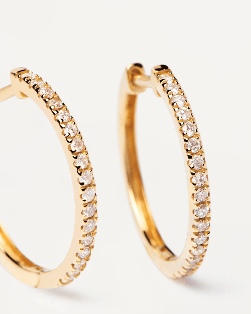 GoldOhrringe mit Diamanten Eternity Medium - 
  
    18 kt Gold
  
