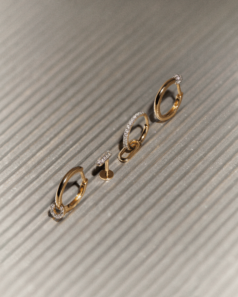 Aro individual de diamantes y oro Chai - 
  
    Oro 18K
  
