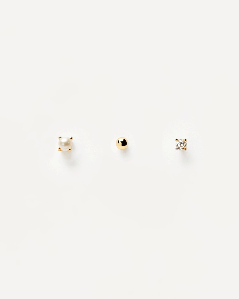 Angel Earrings Set - 
  
    Sterling Silver / 18K Gold plating
  
