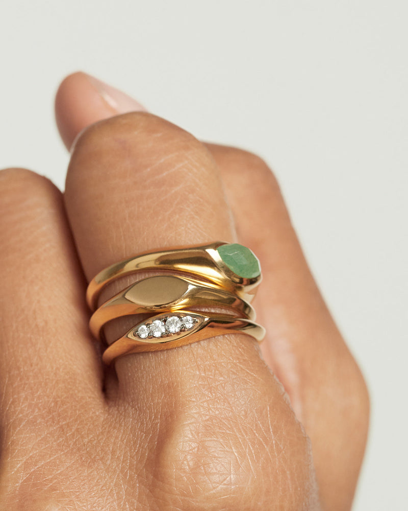 Duke Siegelring - 
  
    Sterling Silber / 18K Goldplattierung
  
