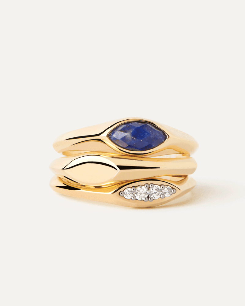 Lapislazuli Nomad Siegelring - 
  
    Sterling Silber / 18K Goldplattierung
  
