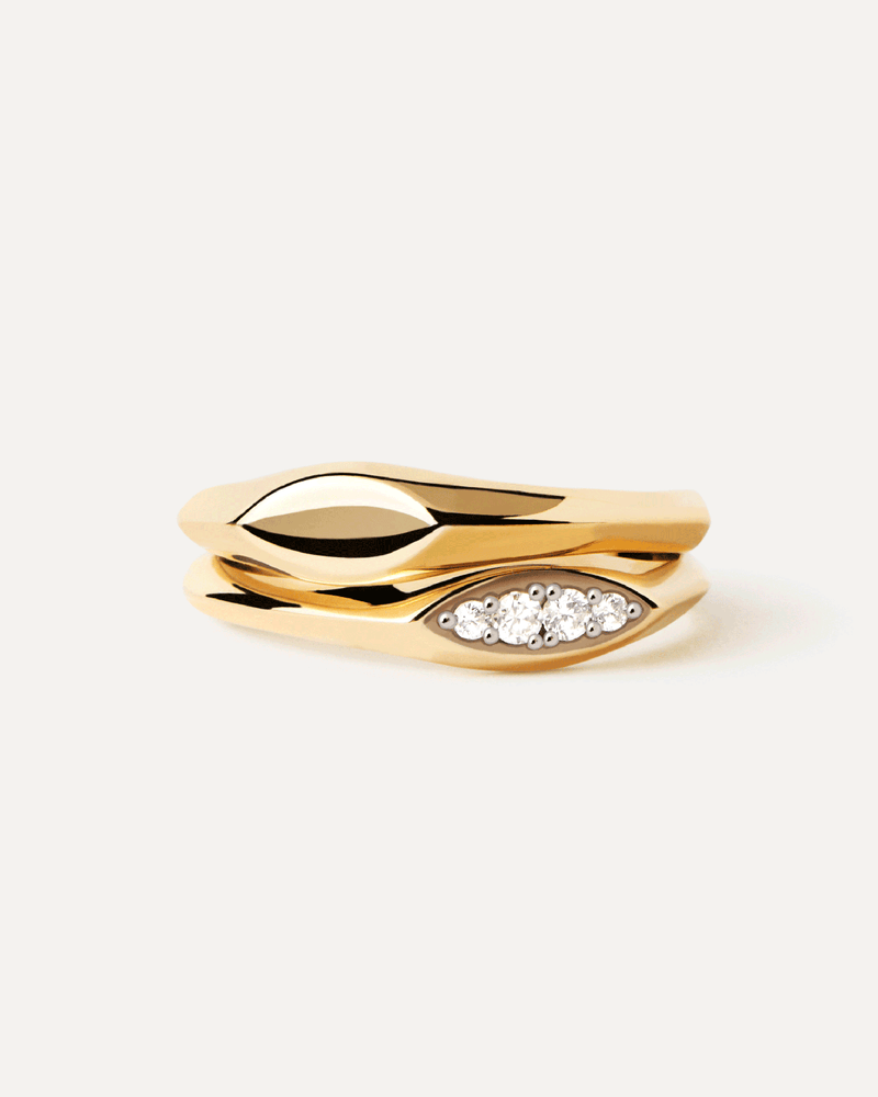 Gala Siegelring - 
  
    Sterling Silber / 18K Goldplattierung
  
