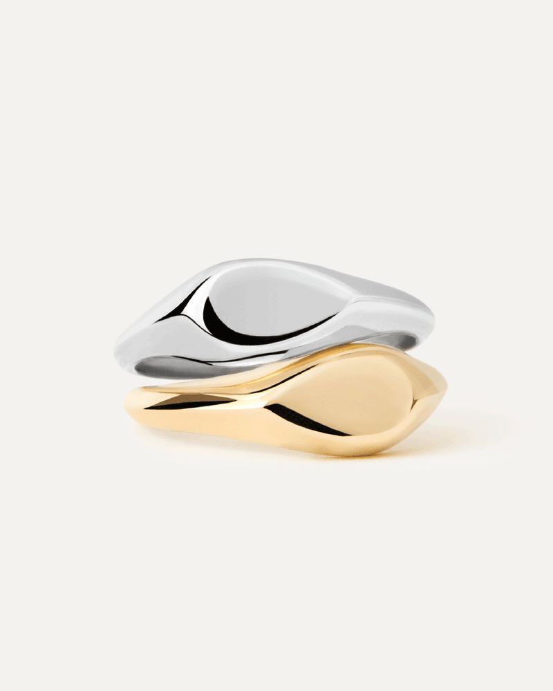 Devi Siegelring - 
  
    Sterling Silber / 18K Goldplattierung
  
