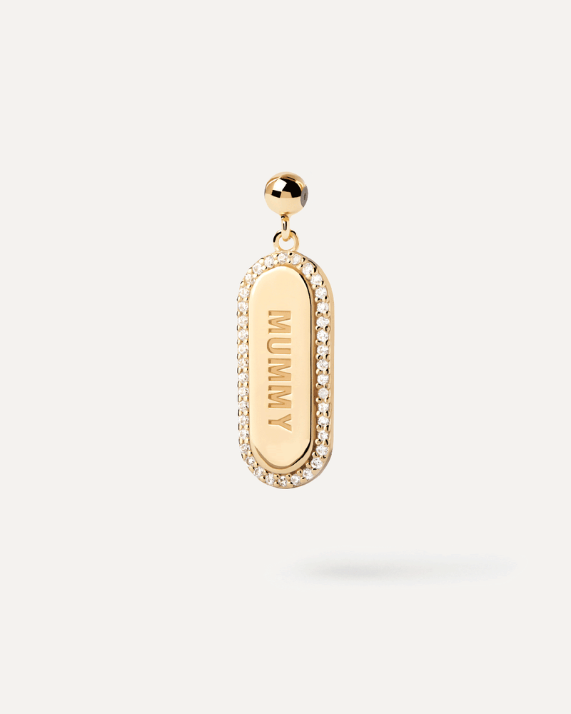 Mummy Sparkly Charm - 
  
    Sterling Silver / 18K Gold plating
  

