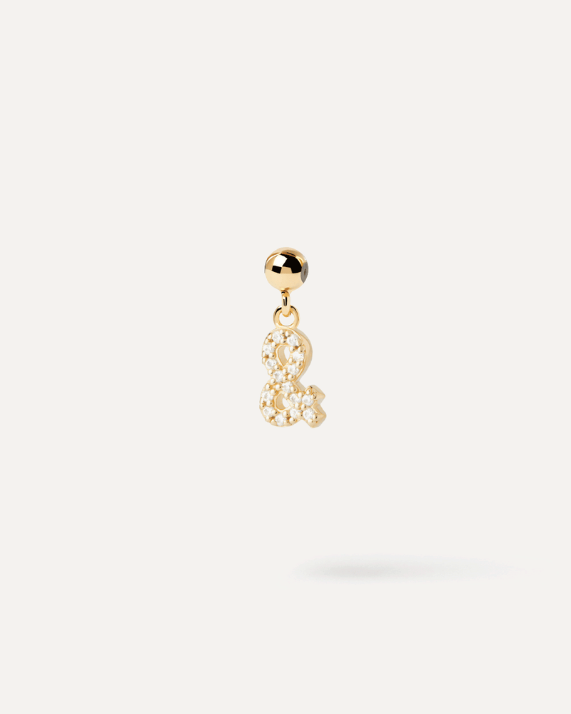 Charm E commerciale - 
  
    Argento sterling / Placcatura in Oro 18K
  
