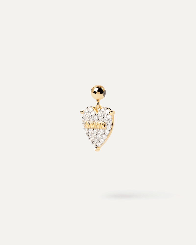 Mama Heart Charm - 
  
    Sterling Silver / 18K Gold plating
  
