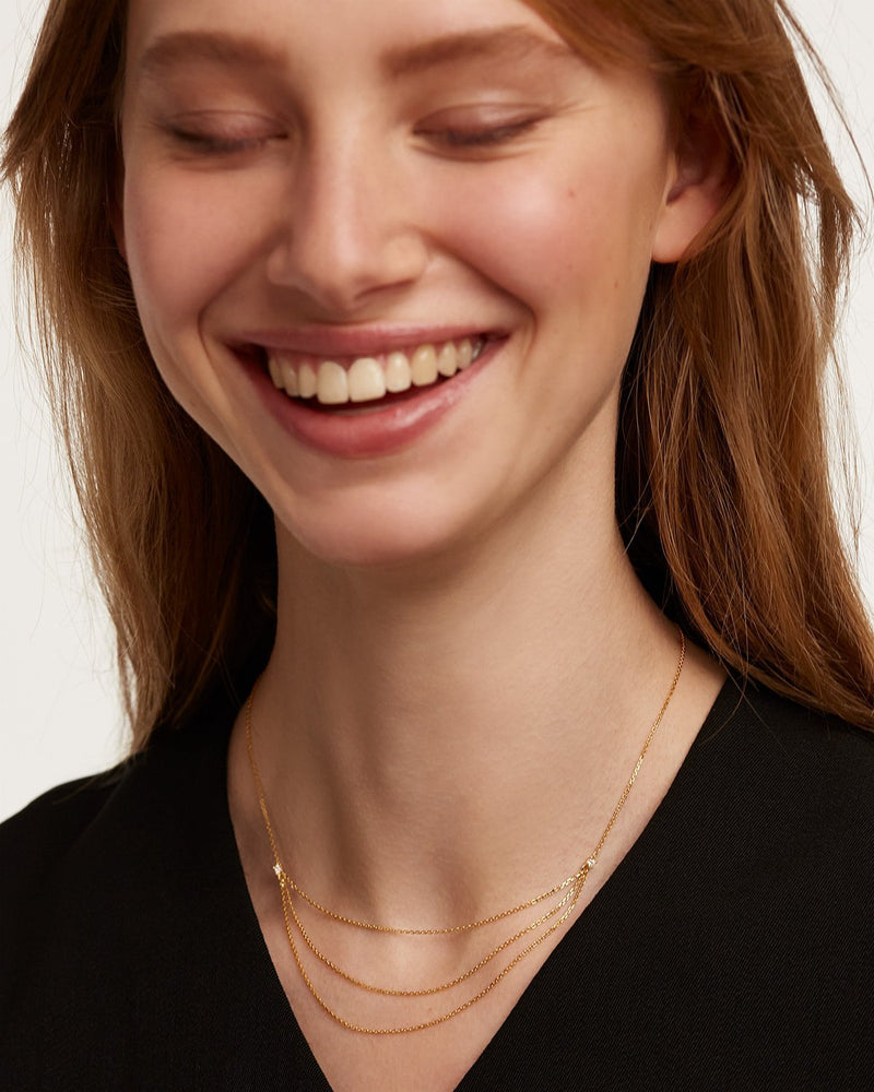 Nia Halskette - 
  
    Sterling Silber / 18K Goldplattierung
  
