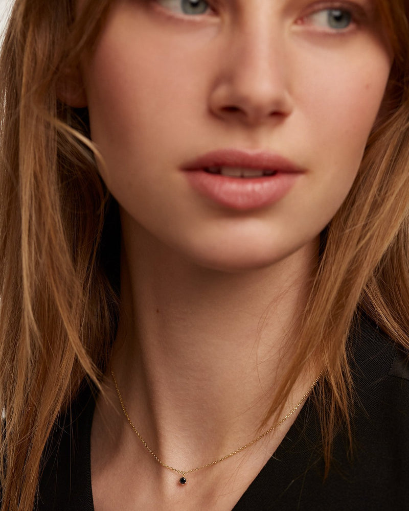 Collane Black Solitary - 
  
    Argento sterling / Placcatura in Oro 18K
  
