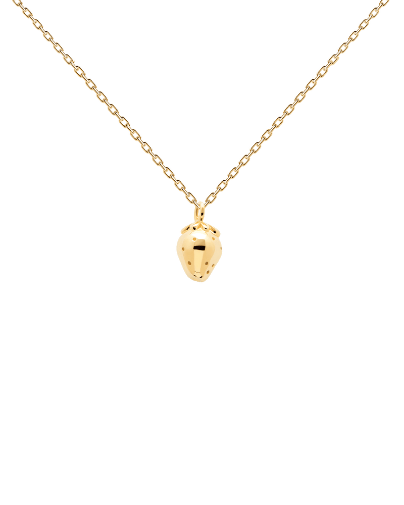 Collier La Fraise - 
  
    Argent massif / Placage Or 18 Ct
  
