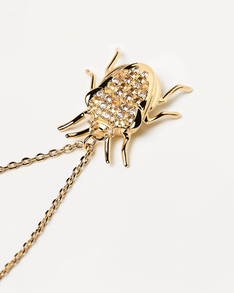 Luck Beetle Amulet Necklace - 
  
    Sterling Silver / 18K Gold plating
  
