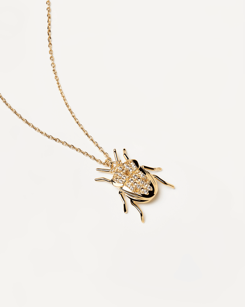 Collana amuleto Luck Beetle - 
  
    Argento sterling / Placcatura in Oro 18K
  
